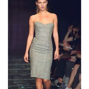 Vintage Versace S/S98 Houndstooth Skirt